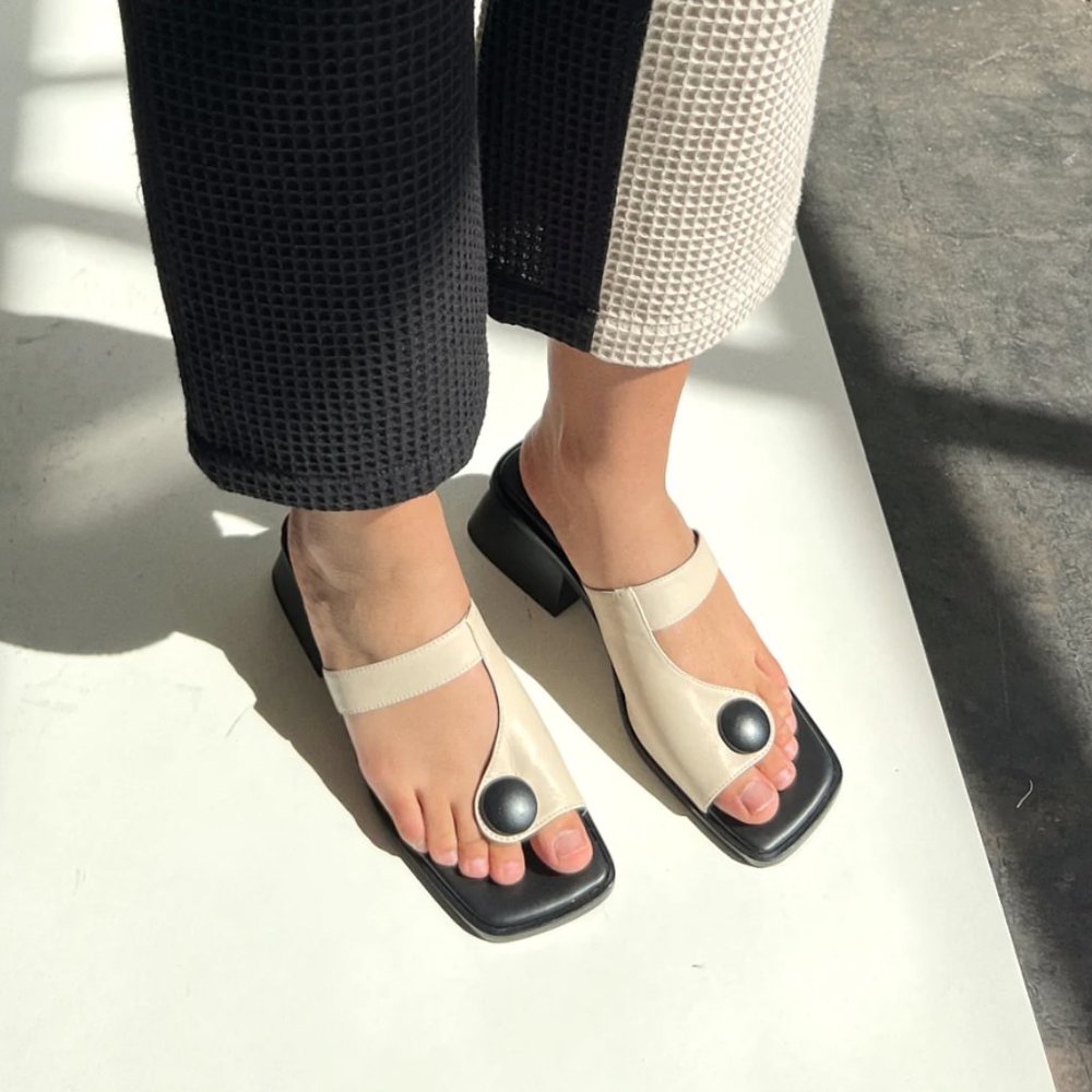 NWT PALOMA WOOL BLACK MOON HEELED SANDALS